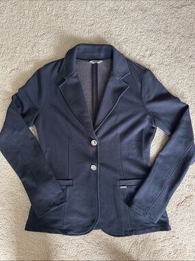 Liu Jo Navy Blue Single-Breasted Tailored Blazer
